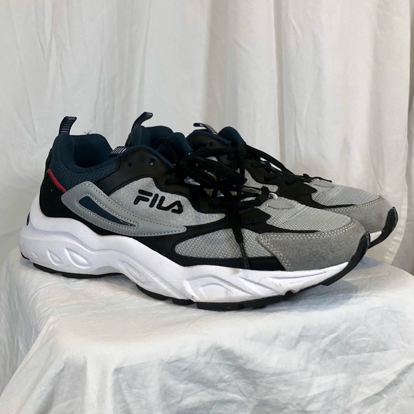 Fila Other - Fila Mens Recollector Sneakers in Grey/Black/Blue Combo Size 9